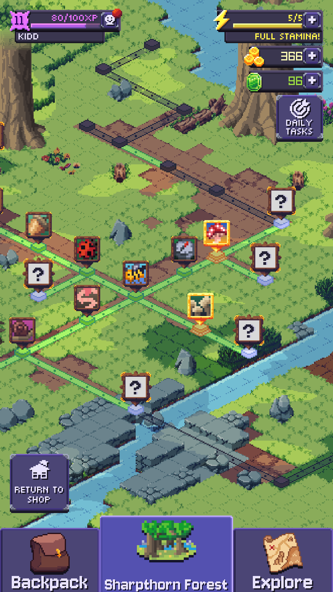 The forest world in Picto Potions