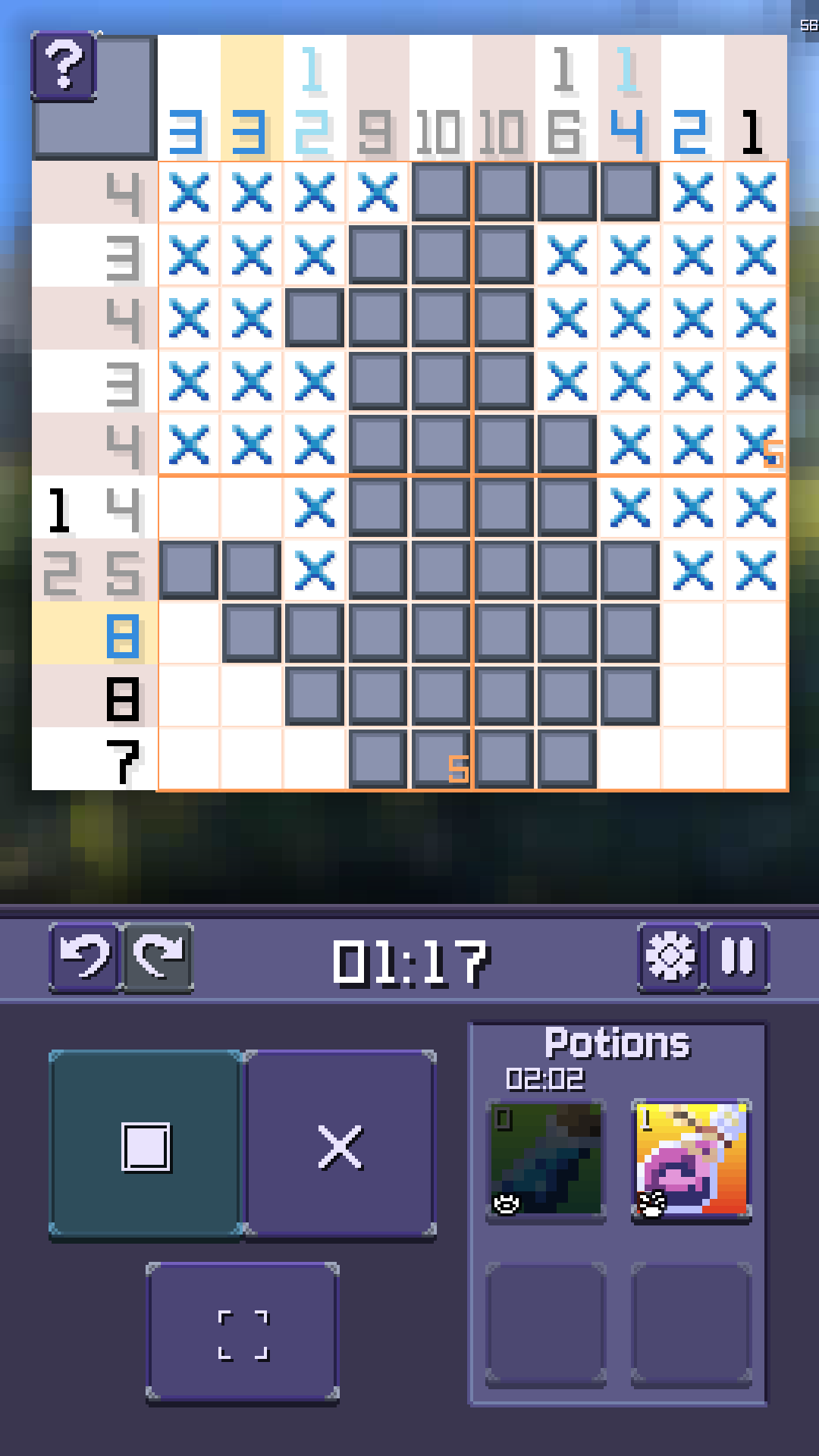 Almost completed puzzle